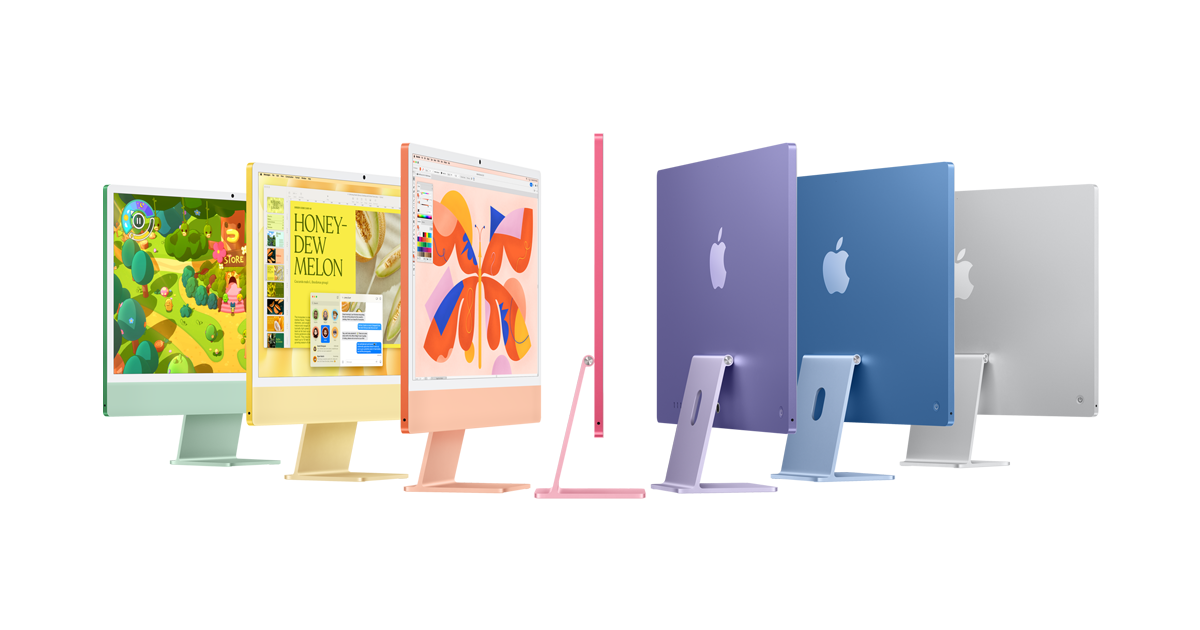 Apple iMac 24" M4 (CPU 8 cœurs / GPU 8 cœurs) – 16 Go, SSD 256 Go
